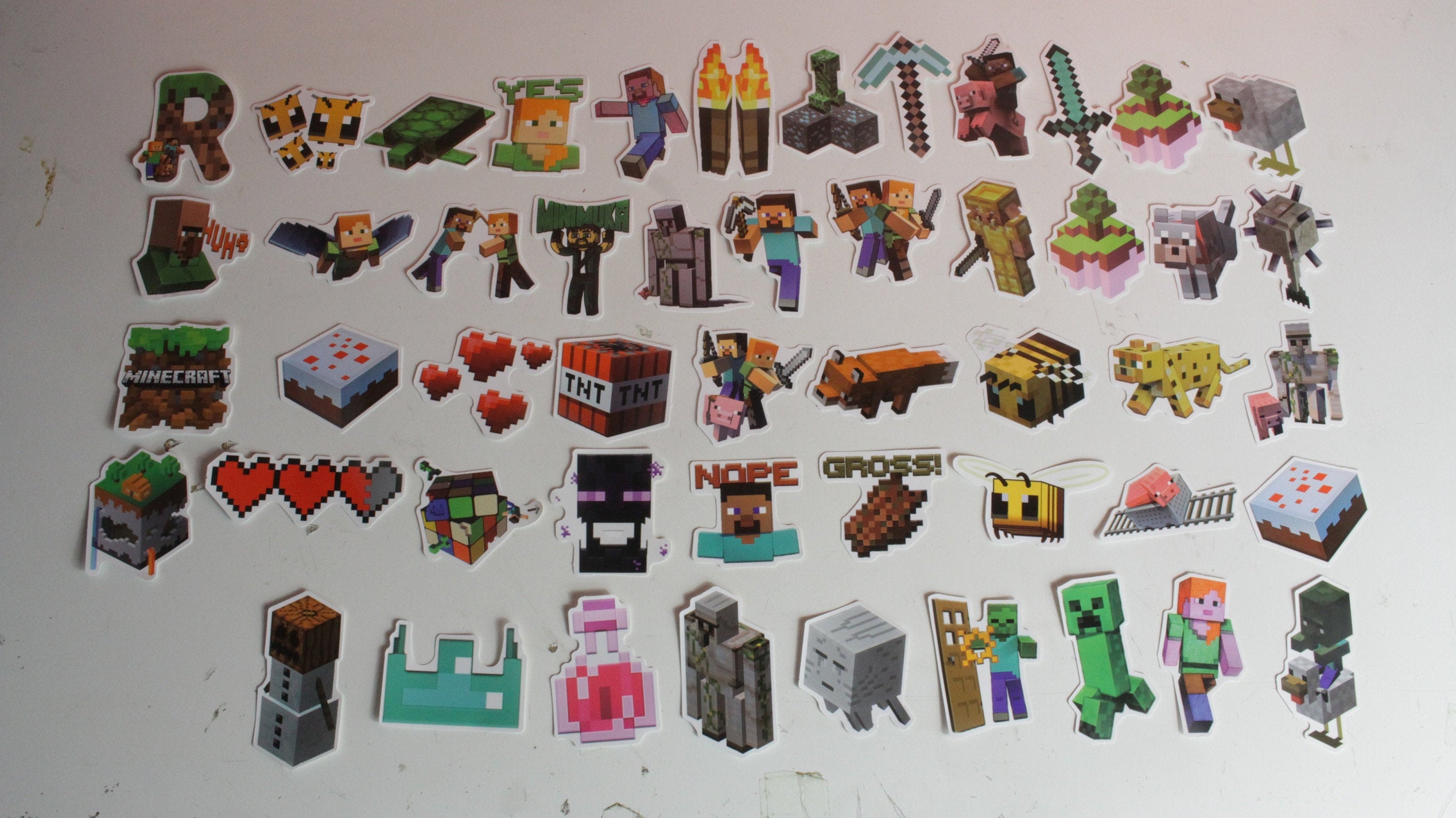 Minecraft Stickers Pack Of 50 | Etsy