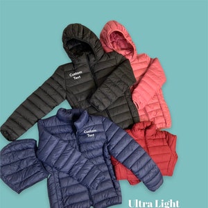 Customizable Ultra light Puffer 650 Fill Secure zip Pockets