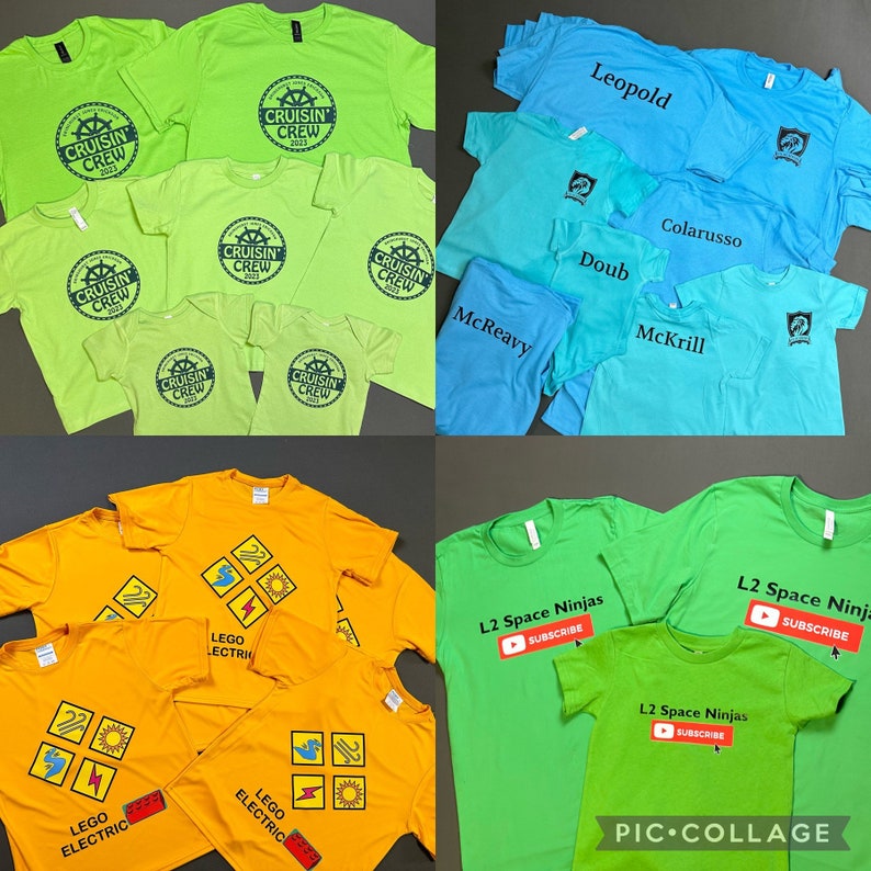 Craft family memories in style with our custom shirts. From adorable baby suits to trendy adult tees, personalize each moment with unique designs. Elevate your family's fashion game effortlessly