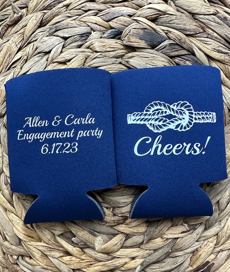 Personalized Can Coolers, Party Favors, Wedding Favors, Bridal Party, Groomsman gift, Beach Party favors, vacation trip favors, Promo favors image 10