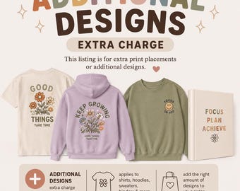Add-on for Extra designs and Oversize designs