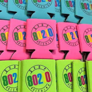 Personalized Can Coolers, Party Favors, Wedding Favors, Bridal Party, Groomsman gift, Beach Party favors, vacation trip favors, Promo favors