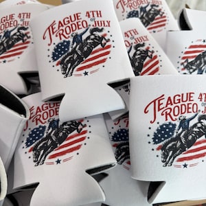 Personalized Can Coolers, Party Favors, Wedding Favors, Bridal Party, Groomsman gift, Beach Party favors, vacation trip favors, Promo favors image 20