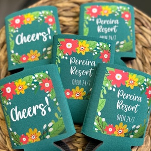 Personalized Can Coolers, Party Favors, Wedding Favors, Bridal Party, Groomsman gift, Beach Party favors, vacation trip favors, Promo favors image 12