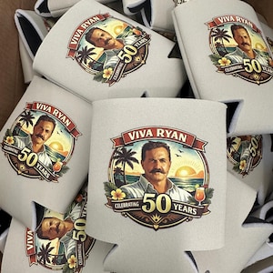 Personalized Can Coolers, Party Favors, Wedding Favors, Bridal Party, Groomsman gift, Beach Party favors, vacation trip favors, Promo favors image 8