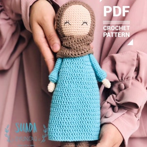 Crohet pattern hijab doll ,amigurumi doll,muslim toys image 1