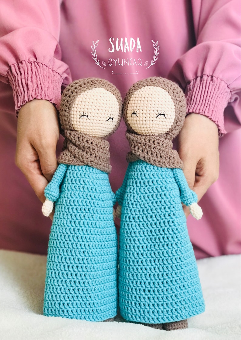 Crohet pattern hijab doll ,amigurumi doll,muslim toys image 2