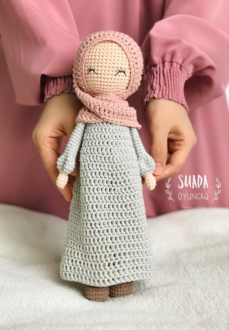 Crohet pattern hijab doll ,amigurumi doll,muslim toys image 3