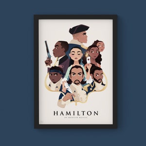 Hamilton A4 Musical Fanart Poster - Beno Meli / Print / Walldecor / Schuyler Sister / Illustration / Wallart / Disney / Christmas present