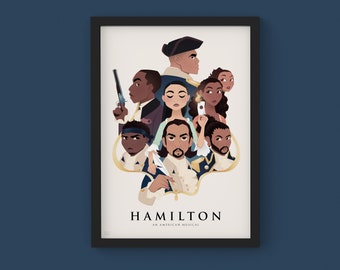 Hamilton A4 Musical Fanart Poster - Beno Meli / Print / Walldecor / Schuyler Sister / Illustration / Wallart / Disney / Christmas present