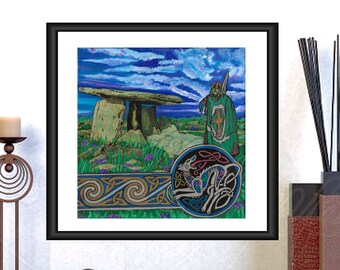 The Burren - Doontvardan, Co. Clare, Ireland - Art Print by T. Whitley - Irish Art Lugh Celtic Knotwork Celtic Pagan Spiritual Fantasy Art
