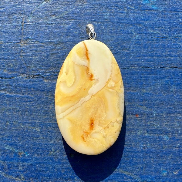 Large Baltic Amber Pendant , Shiny Amber Pendant , Gemstone Pendant , Jewelry , Gift for Her, Unique Gift , Natural Amber , Gift for Woman
