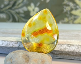 Piedra de ámbar gota de lágrima báltica, regalos de ámbar, piedra de ámbar grande, ámbar y piedra, esfera de ámbar, ámbar hecho a mano, piedra curativa, piedra preciosa de ámbar