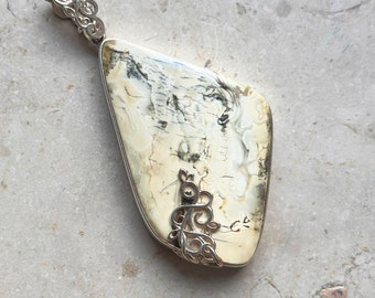 Silver Amber Pendant, White Pendant For Women, Amber Jewelry For Women, Amber Jewelry, Handmade Amber, Amber Gifts, Amber Gemstone