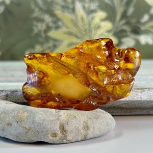 Pietra naturale d'ambra, ambra baltica, pietra delle preoccupazioni, regalo antistress, fossile d'ambra, sollievo dall'ansia, protezione energetica