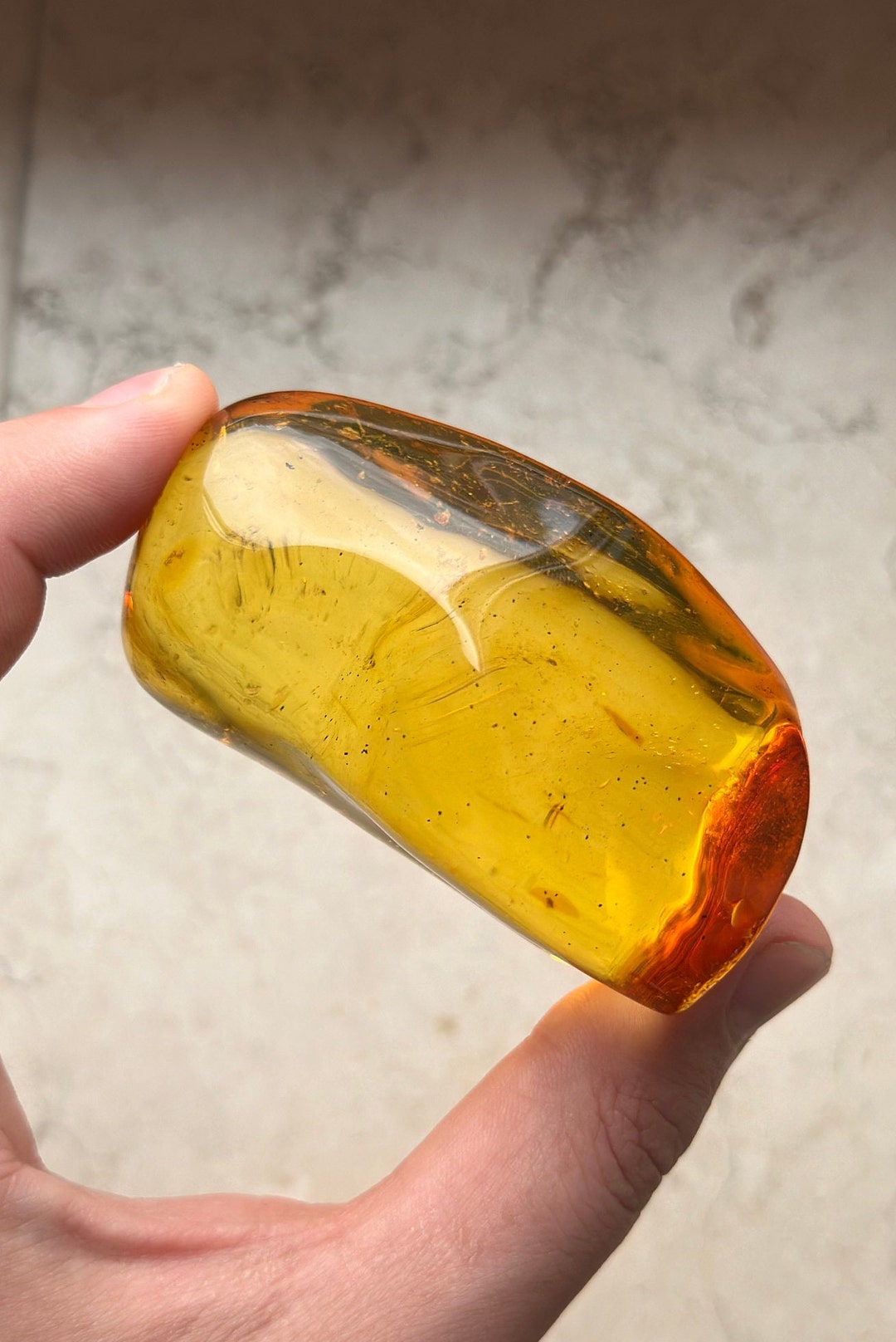 Clean AMBER STONE BALTIC Amber Worry Stone Stress Relief Etsy