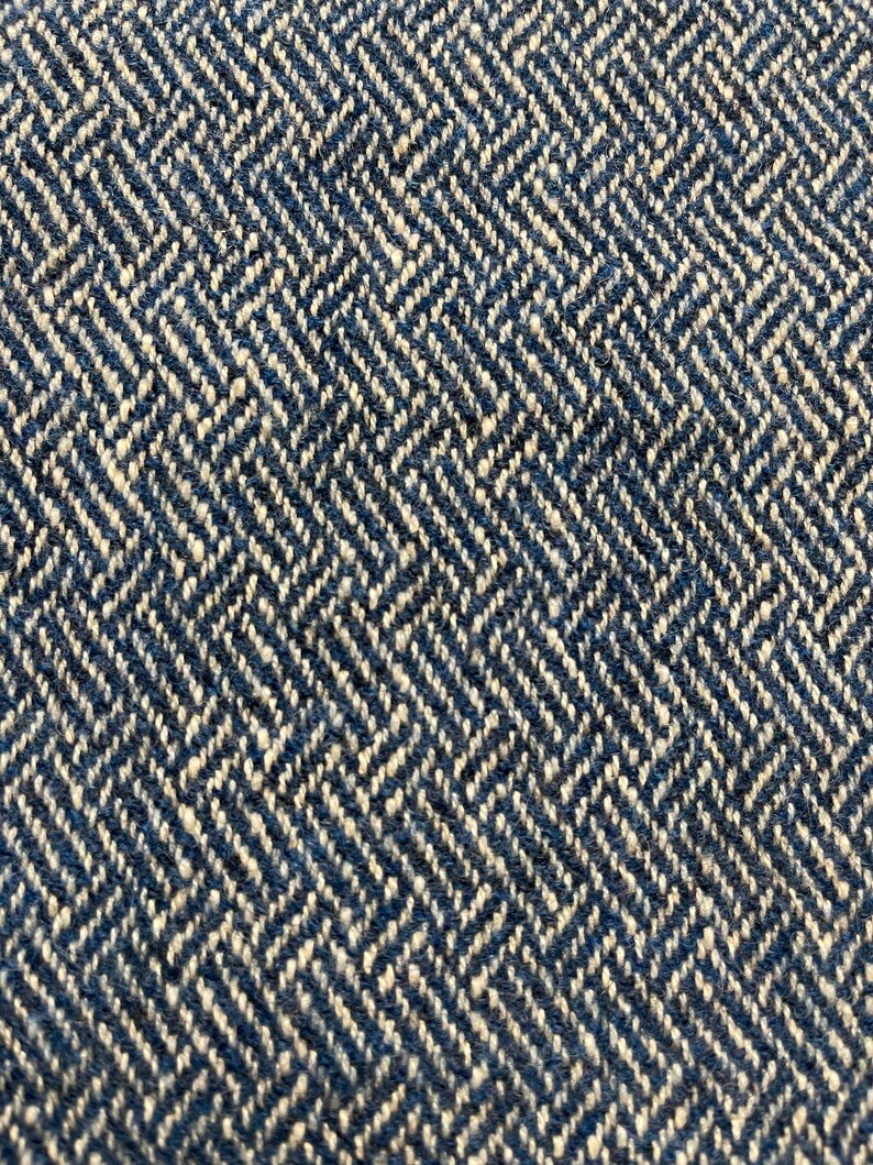 Wool Tweed Fabric by the Yard half a Meter Small Geometric Etsy