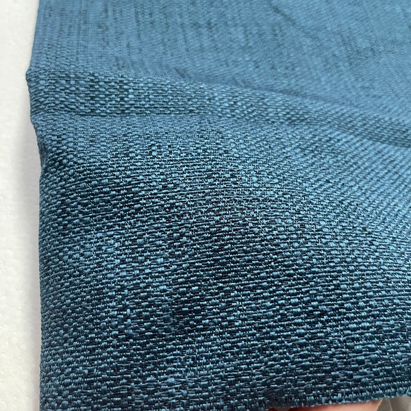 Upholstery fabric Fabric by the Yard (Half a Meter, 280cm Height) blue, Slightly Embossed Weft, Drapery, Curtain, Clearance Sale