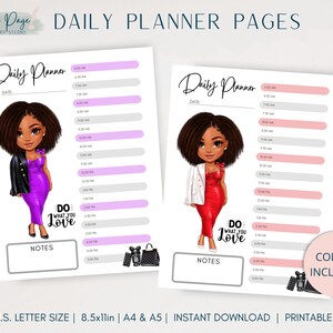 Instant Download Printable Daily Planner Page 8.5x11 A4 A5 DP 003 - Etsy