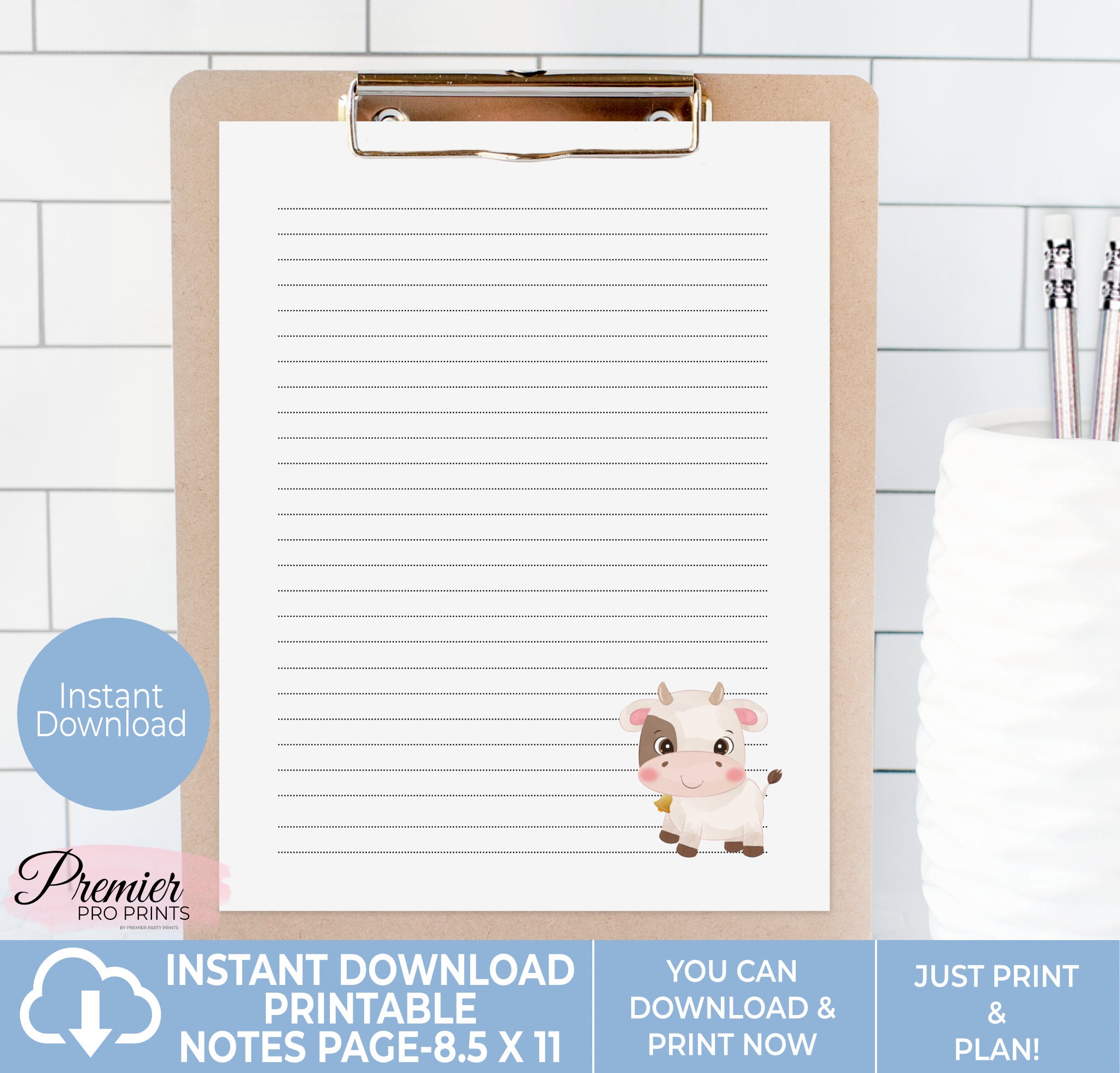 Animals Paper Notes, printable for planners, cute paper notes, memo notes  digital download, 1 sheet to download and print at home!