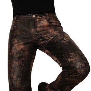 New Men's Real Vintage Leather Luxury Pant / Slim Fit Jean | Etsy
