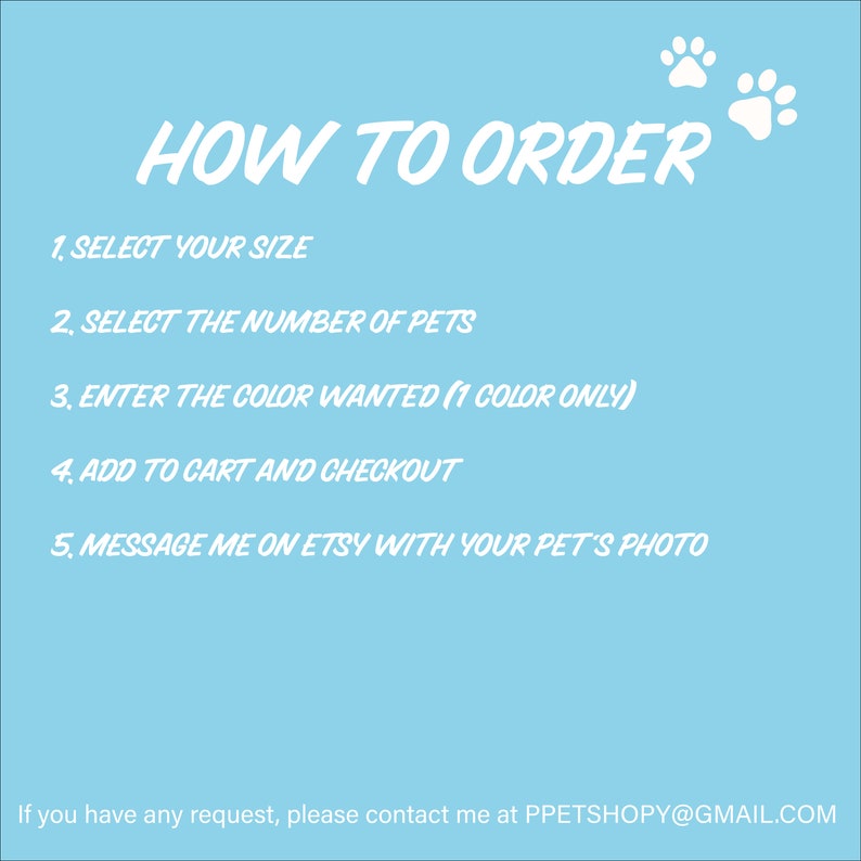 Pu&ograve; includere: Come ordinare un ritratto personalizzato del tuo animale domestico. Seleziona la dimensione, il numero di animali domestici, il colore e aggiungi al carrello. Invia un messaggio al venditore su Etsy con la foto del tuo animale domestico. Se hai domande, contatta PPETSHOPY@GMAIL.COM.