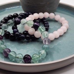 Crystal Bead Bracelet, Crystal Bracelet, Gemstone Bracelet, Beaded Bracelet, Stack Bracelet, Stretch Bracelet, Healing Bracelet