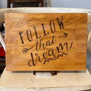Handcrafted Wood Burned Decorative Box, One of a Kind