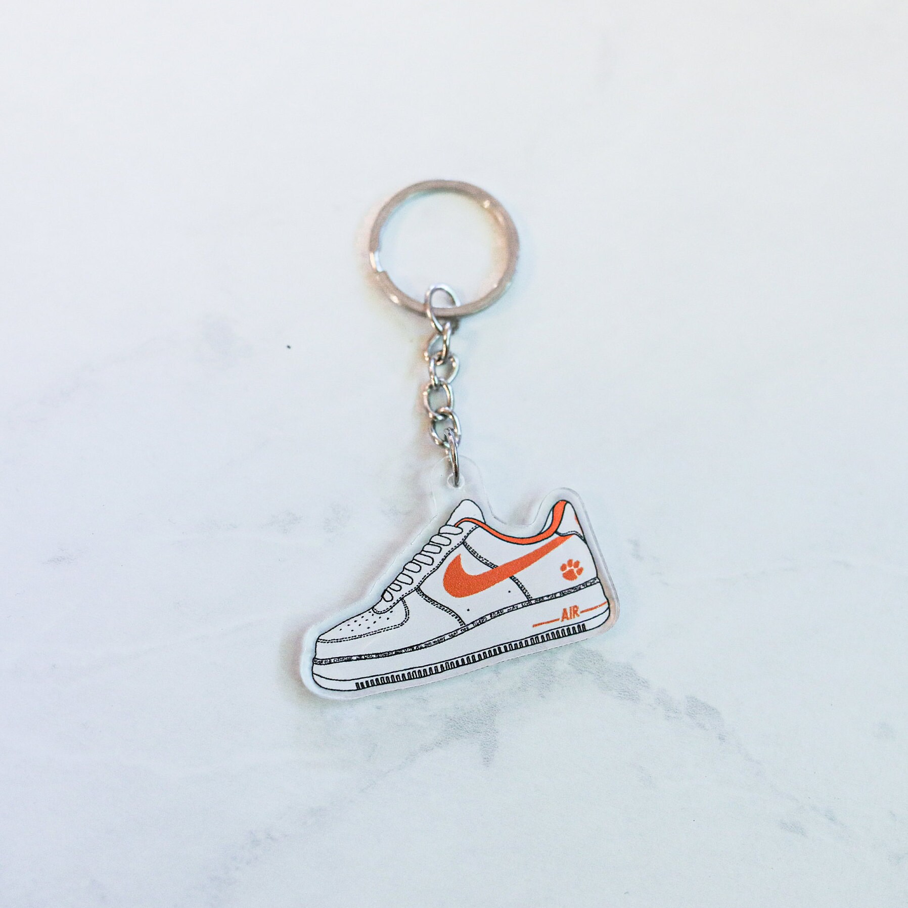 Clemson air force 1 acrylic keychain nike clemson keychain Etsy