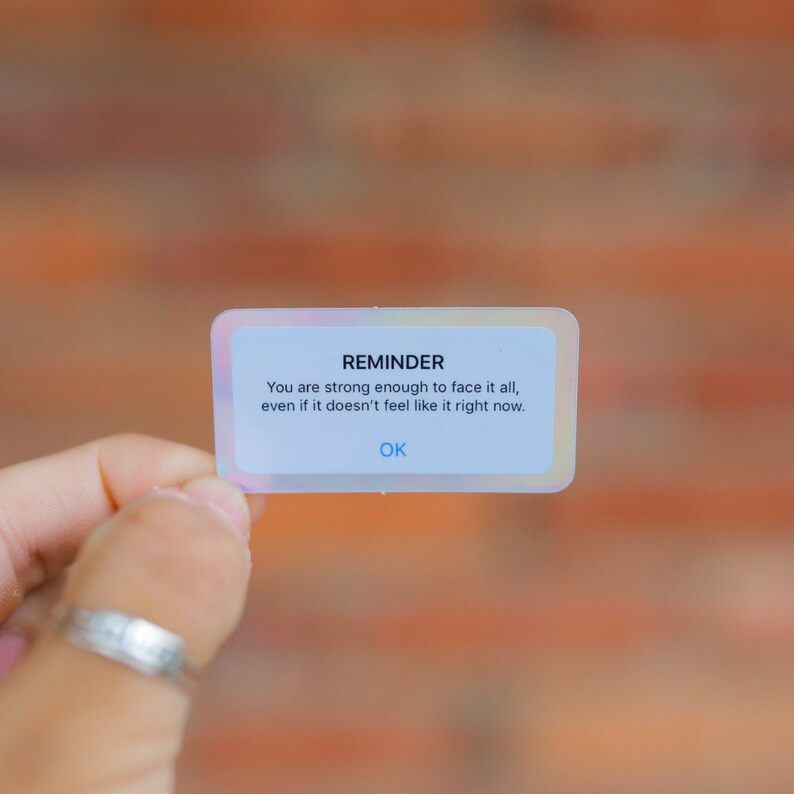 Reminder You Are Strong Enough to Face It All Even If It Etsy
