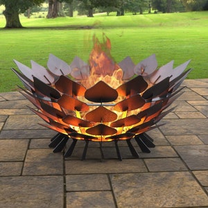 Open Leaves Scales d=42'' Fire pit, Digital product, files DXF, SVG for cnc, Plasma, Laser. FirePit Metal Art, Decoration, Garden Fireplace