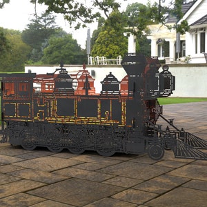 Train Locomotive Fire Pit, Digital product, files DXF, SVG for CNC, Laser, Plasma. Bbq, Grill, Mangal Barbecue, Collapsible FirePit