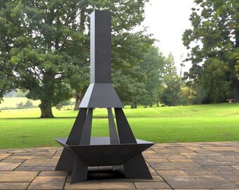 Pyramid Rocket Fire Pit, Digital product, files DXF, SVG for CNC, Plasma, Laser, Waterjet. FirePit, Metal Art, Metal, Garden Fireplace