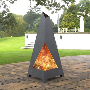 Triangular Pyramid Fire Pit, Digital product, files DXF, SVG for CNC, Plasma, Laser, Waterjet. FirePit, Metal Art, Metal, Garden Fireplace