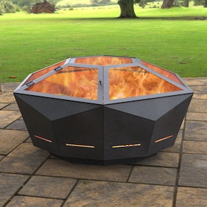 Fire Pit with spark arrester, Digital product, files DXF, SVG. Firepit. The files are compatible and ready to use. Pasma, laser cutting.