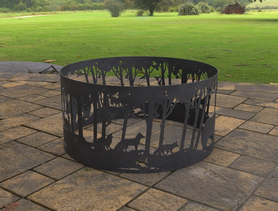 Fire Pit Ring Nature Scene Digital product files DXF SVG for Etsy