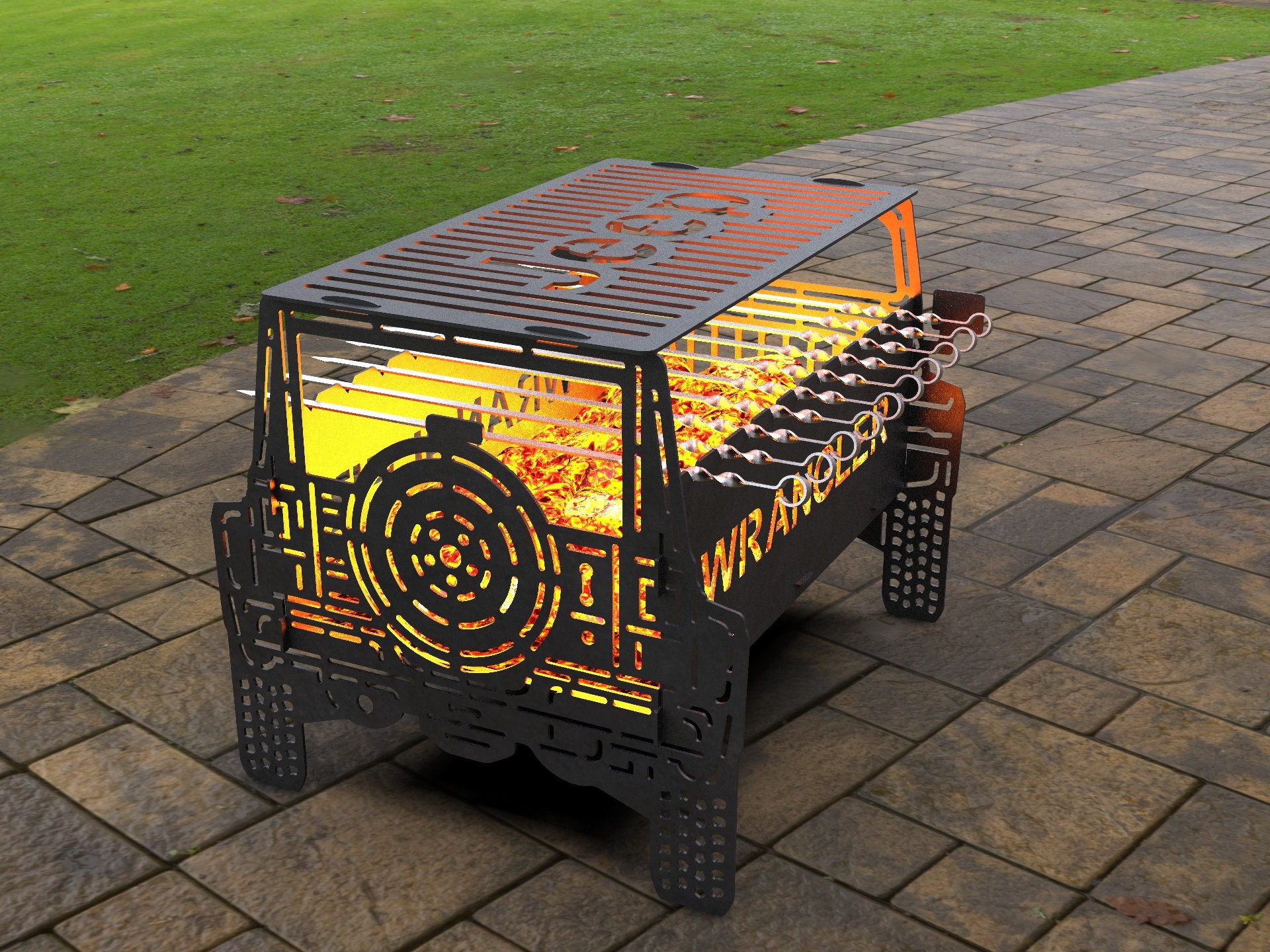 Wrangler Feuerstelle Digitales Produkt Dateien DXF SVG für | Etsy