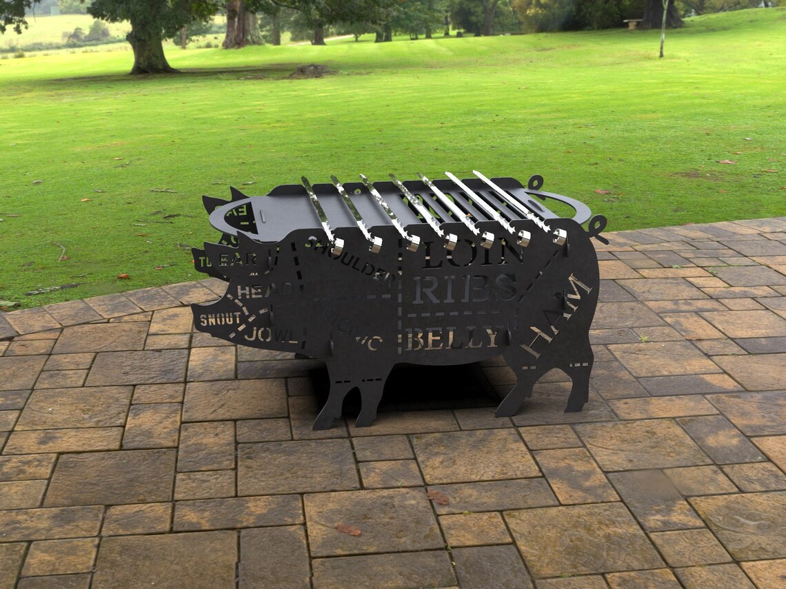 Pig Fire Pit Digital Product Files DXF SVG for CNC Plasma Etsy Finland