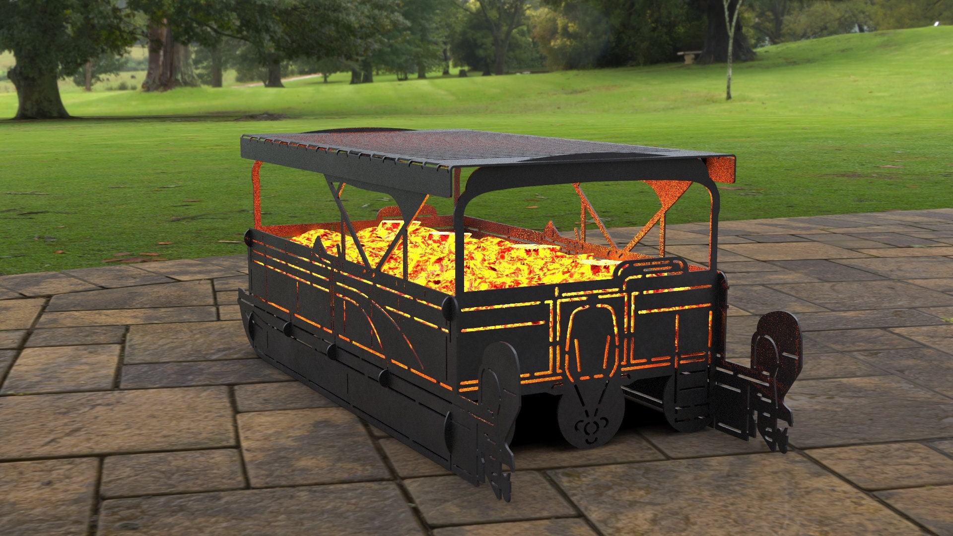 Pontoon Boat Fire Pit Digital Product Files DXF SVG for Etsy Australia