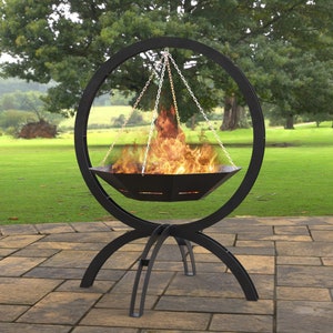 Fire pit flying on chains II, Digital product, files DXF, SVG for Cnc, Plasma, Laser, Waterjet. FirePit, Metal Art, Metal, Garden Fireplace