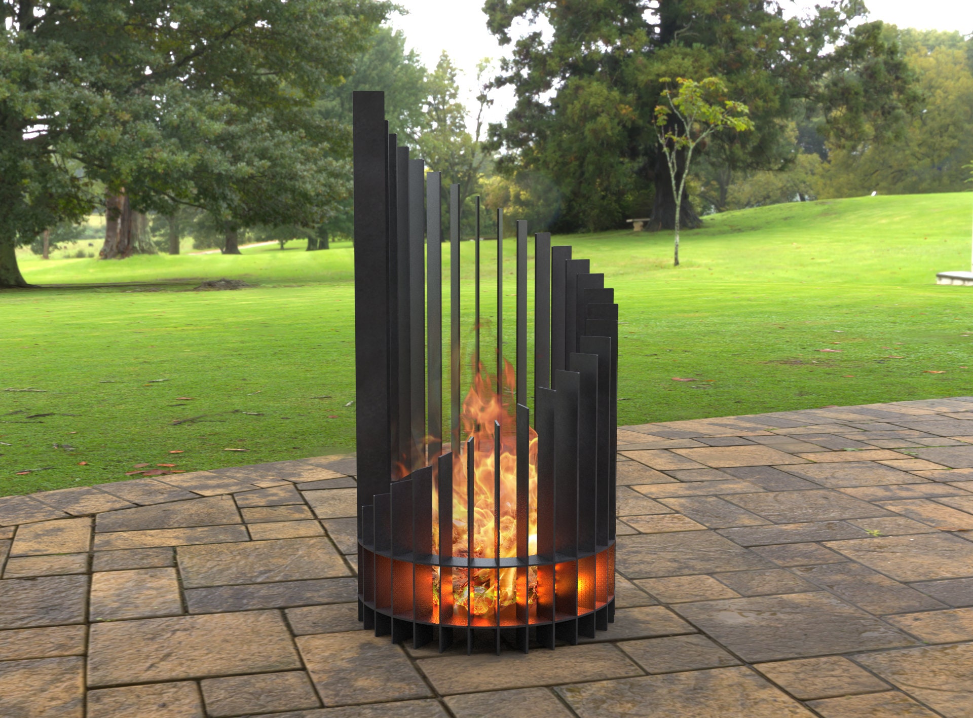 Twisted High Fire Pit D24'', Digital Product, Files DXF, SVG
