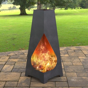 Drop Pyramid Fire Pit, Digital product, files DXF, SVG for CNC, Plasma, Laser, Waterjet. FirePit, Metal Art, Metal, Garden Fireplace
