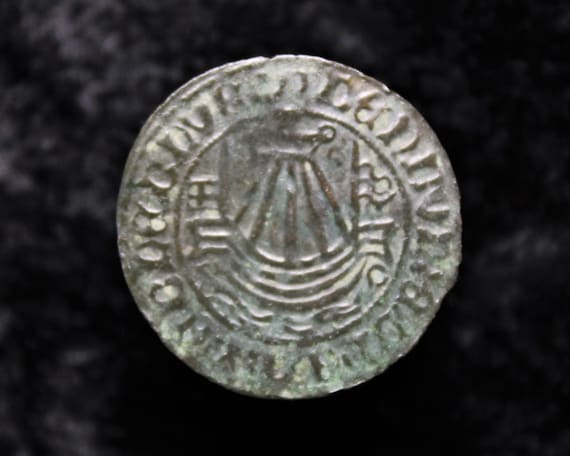 Ship Nuremberg Jeton Hammered Copper Alloy Jetton Rare 16th