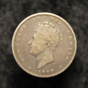 George IV Shilling 1826 Antique British Silver Coin