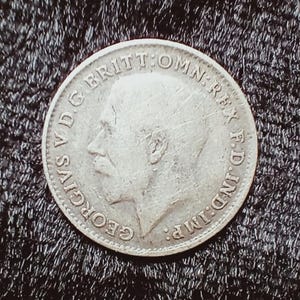 George V 1919 Silver Threepence Three Pence British 0.925 Silver Antique Coin