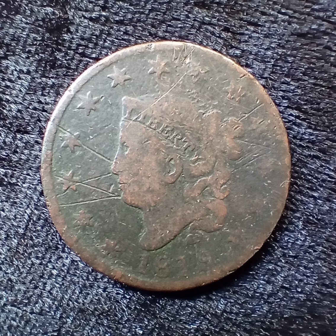 United States 1819 Matron Head / Liberty Head Large Cent Large Date Variety Antique Copper Coin Collectible Gift
