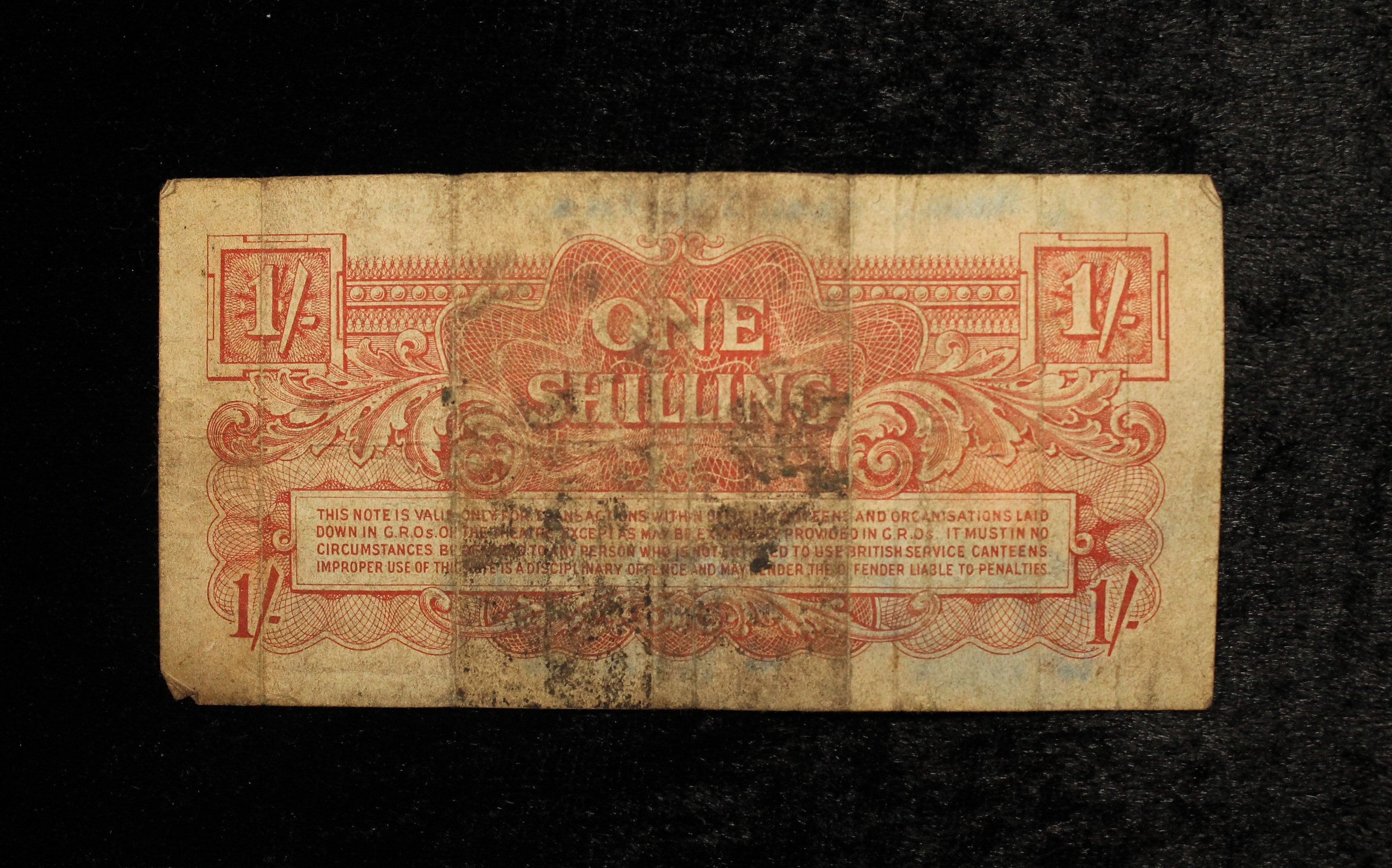 British Armed Forces One Shilling 1948 2nd Series Special Voucher