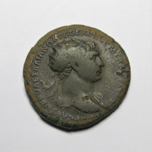 Trajan As Ancient Roman Bronze Coin 98-117AD Roma SPQR OPTIMO PRINCIPI 28mm 11.85g