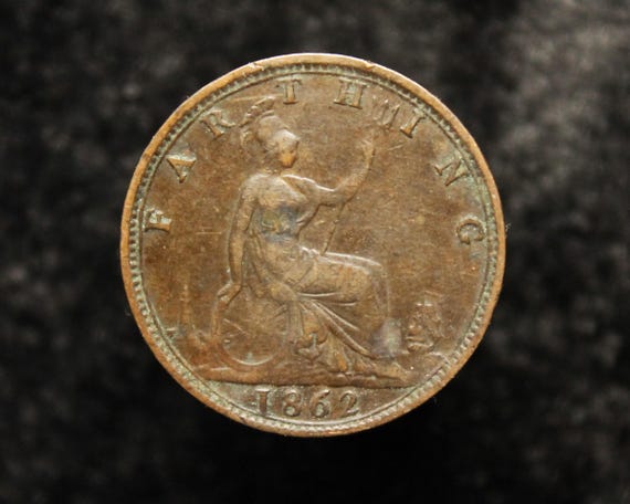 1862年ビクトリア州ファーシング・バンヘッド英国青銅貨 - Etsy 日本