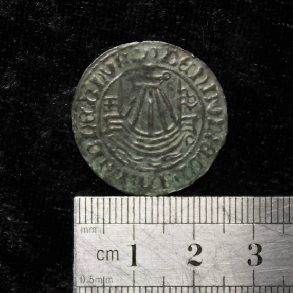 Ship Nuremberg Jeton Hammered Copper Alloy Jetton Rare 16th